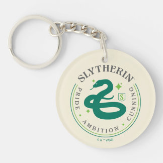 Porte-clés Badge de fierté de la maison serpent vert SLYTHERI