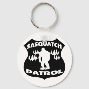 Porte-clés Badge de la forêt de patrouille de Sasquatch