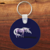 Porte-clés Badge de licorne violette (Recto)