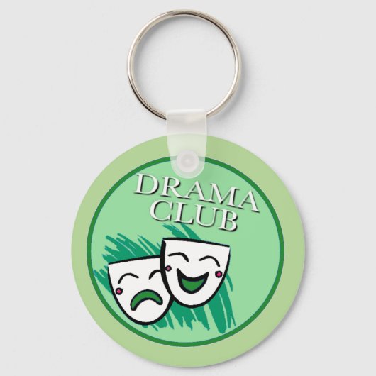 Porte-clés Badge du club de théâtre en vert (Recto)
