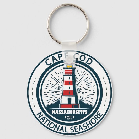 Porte-clés Badge du Massachusetts de Cape Cod National Seasho (Recto)
