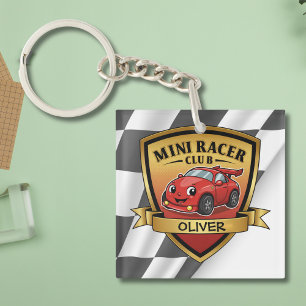 Porte-clés Badge du Mini Racer Club – Jolie voiture de course