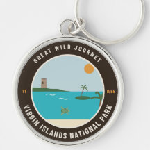 Porte-clés Badge du Parc national des îles Vierges
