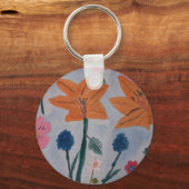 Porte-clés Badge Orange Lilies (Verso)