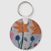 Porte-clés Badge Orange Lilies (Verso)