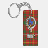 Porte-clés Badge/Rectangle de tartan du clan Bruce (Devant gauche)