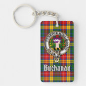 Porte-clés Badge/Rectangle de tartan du clan Buchanan (Devant)