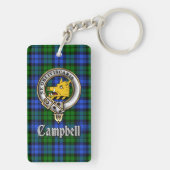 Porte-clés Badge/Rectangle de tartan du clan Campbell (Dos)