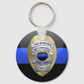 Porte-clés Badge Retraité Thin Blue Line (Verso)