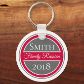 Porte-clés Badge rouge de la Réunion familiale (Recto)