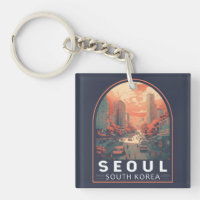 Badge Vintage d'art de Séoul Corée du Sud