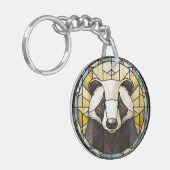 Porte-clés Badger en verre doux (Devant gauche)