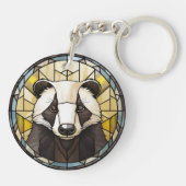 Porte-clés Badger en verre doux (Dos)