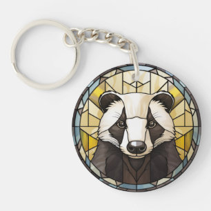 Porte-clés Badger en verre doux