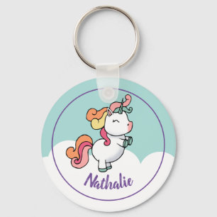 Porte-clés Badine le porte - clé de licorne avec le nom