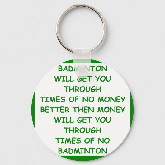 PORTE-CLÉS BADMINTON (Recto)