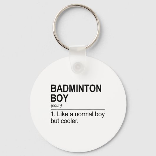 Porte-clés Badminton Boy Noun Définition Shuttle Badminton Pl (Recto)