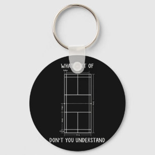 Porte-clés Badminton Court Dimensions Funny Badminton Player