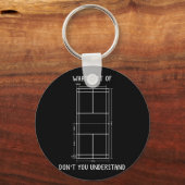 Porte-clés Badminton Court Dimensions Funny Badminton Player (Recto)