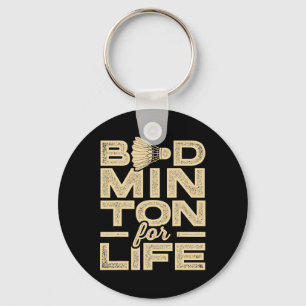 Porte-clés Badminton For Life Badminton Player Shuttle Cross