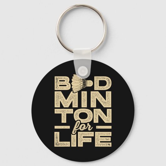 Porte-clés Badminton For Life Badminton Player Shuttle Cross (Recto)