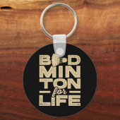 Porte-clés Badminton For Life Badminton Player Shuttle Cross (Recto)