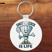 Porte-clés Badminton Forever Cartoon Shuttle And Racket Graph (Recto)