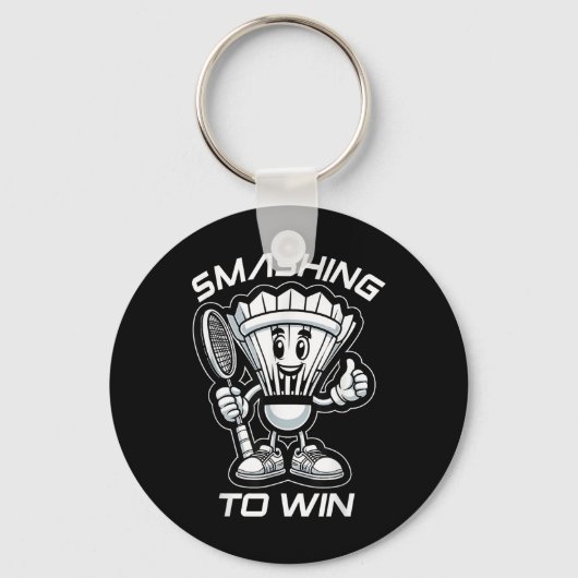Porte-clés Badminton Forever Cartoon Shuttle Et Racket Graphe (Recto)