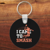 Porte-clés Badminton Je Suis Venu À Smash (Recto)