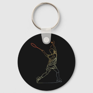 Porte-clés Badminton Linie Art Indoor Sports