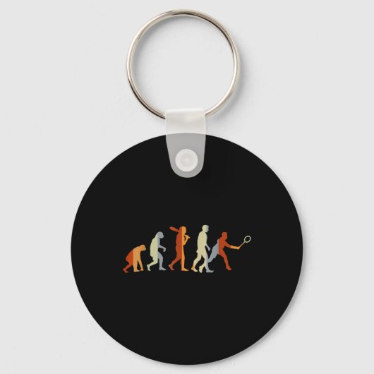 Porte-clés Badminton Player Évolution des cadeaux sportifs Ba (Recto)