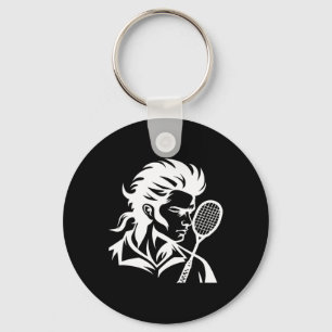 Porte-clés Badminton Player Racket Sports Navette