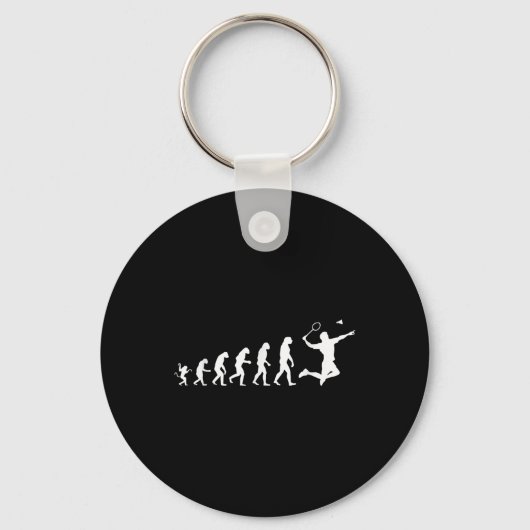 Porte-clés Badminton pour l'évolution humaine (Recto)