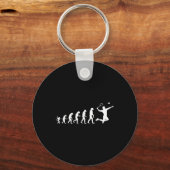 Porte-clés Badminton pour l'évolution humaine (Recto)