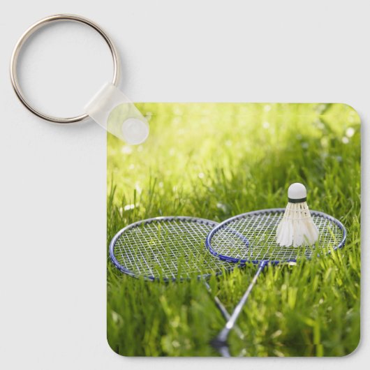 Porte-clés Badminton prêt à aller (Recto)