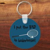 Porte-clés Badminton Racket et Birdie (Recto)