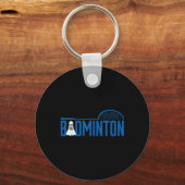 Porte-clés Badminton Racket Shuttle Design sportif (Recto)