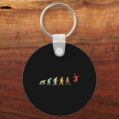Porte-clés Badminton Rétro Vintage Évolution Volant (Recto)