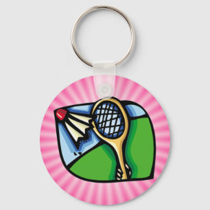 Porte-clés Badminton rose