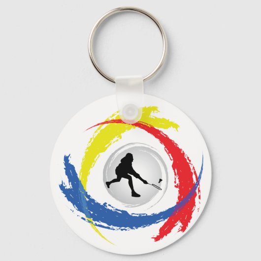 Porte-clés Badminton Tricolor Emblem (Recto)