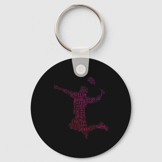 Porte-clés Badminton Womens Squash Shuttle Joueuse Badminton (Recto)