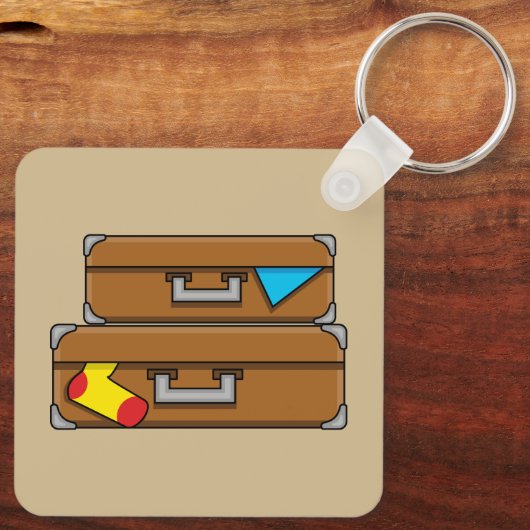 Porte-clés Bagages de dessin (Verso)