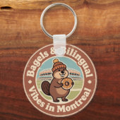 Porte-clés Bagels de Montréal et Vibes Bilingues (Verso)