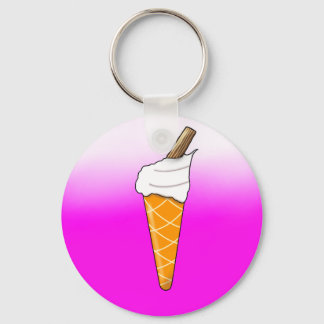 Porte-clés Bague à clé à crème glacée