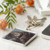 Porte-clés Bague à clé Carré de qualité supérieure DaveLarge  (Côté)