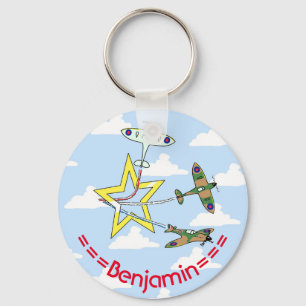 Porte-clés Bague à clé Ciel Bleu de l'étoile Spitfire
