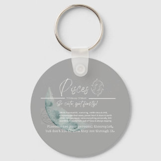 Porte-clés Bague à clé en zodiaque, insignes - Poissons