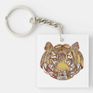 Porte-clés Bague à clé faciale du tigre
