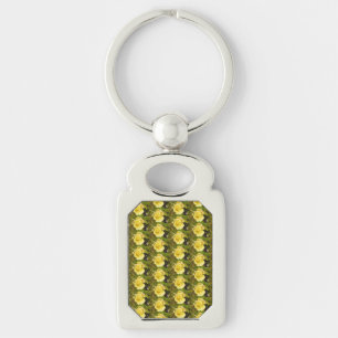 Porte-clés Bague à clé métallique Rosebuds Jaune