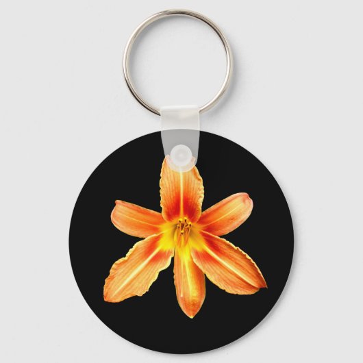 Porte-clés Bague à clé orange Tiger Lily (Recto)